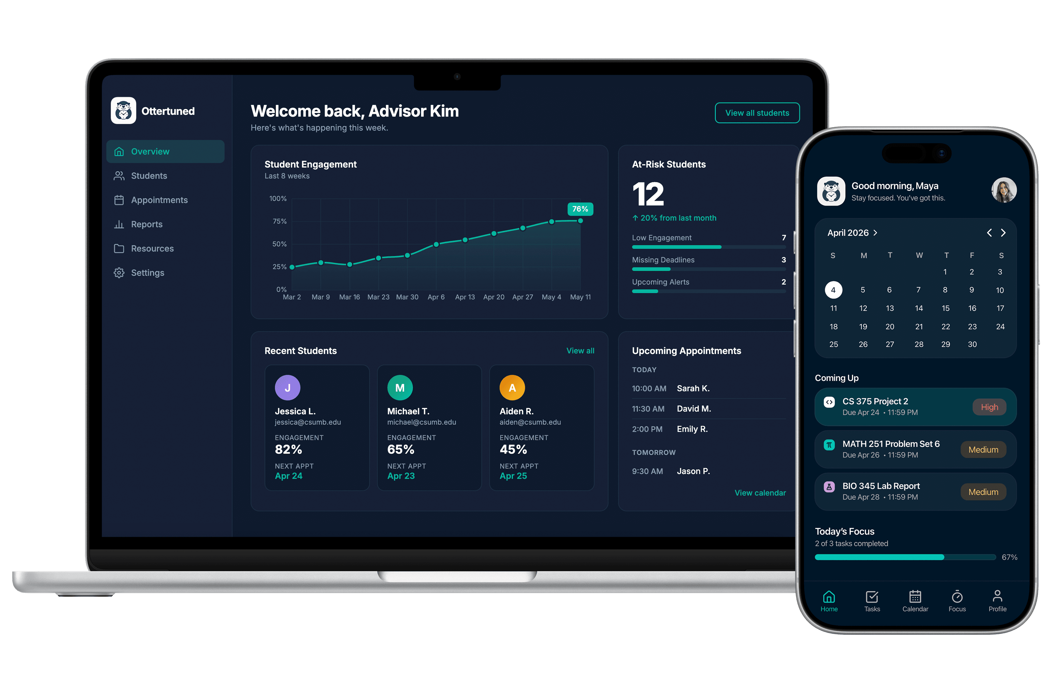 Ottertuned dashboard